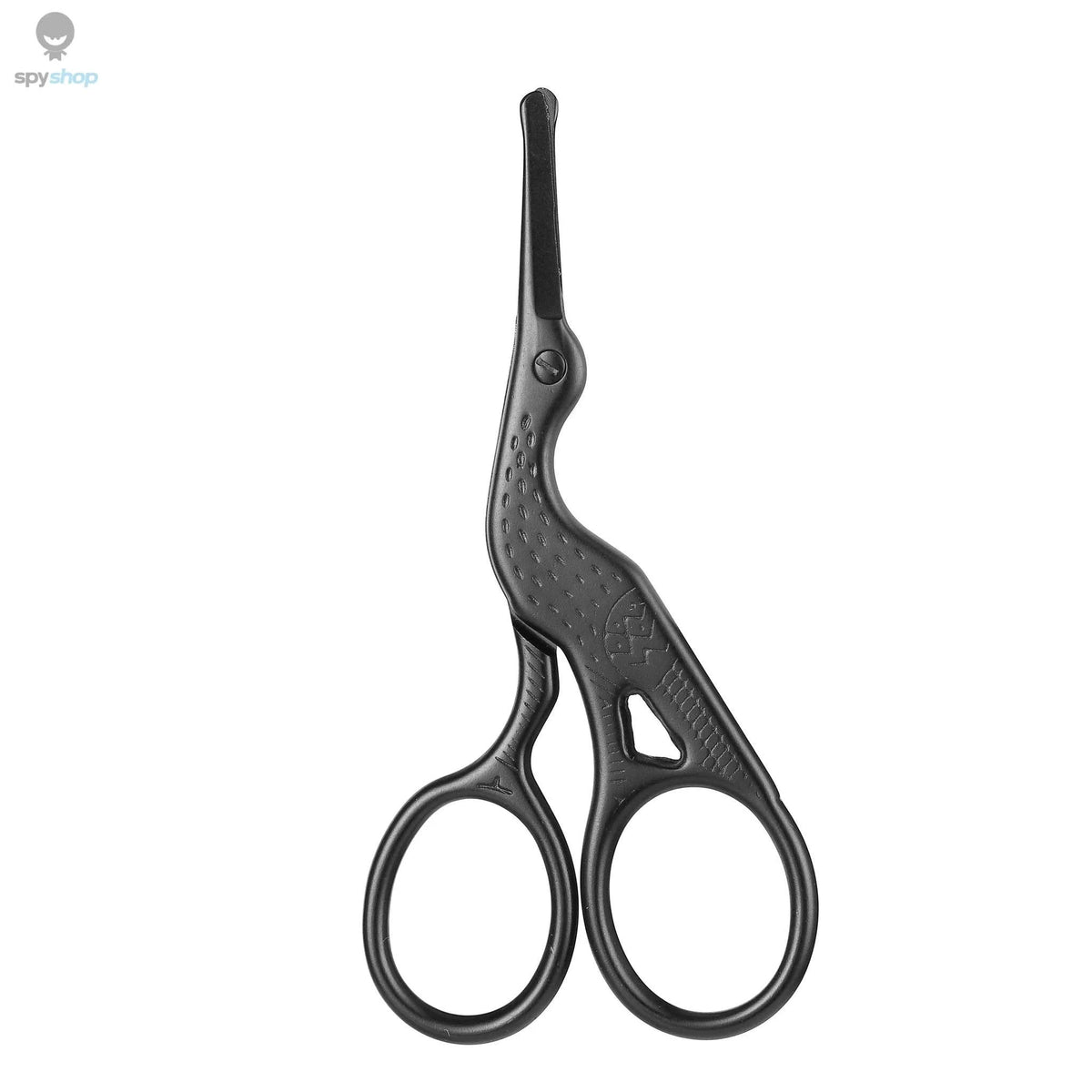 Round Head Stainless Steel Nose Hair Scissors for Safe Trimming-black