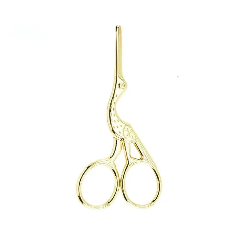 Round Head Stainless Steel Nose Hair Scissors-golden