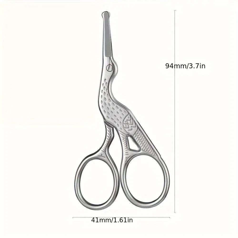 Round Head Stainless Steel Nose Hair Scissors-golden