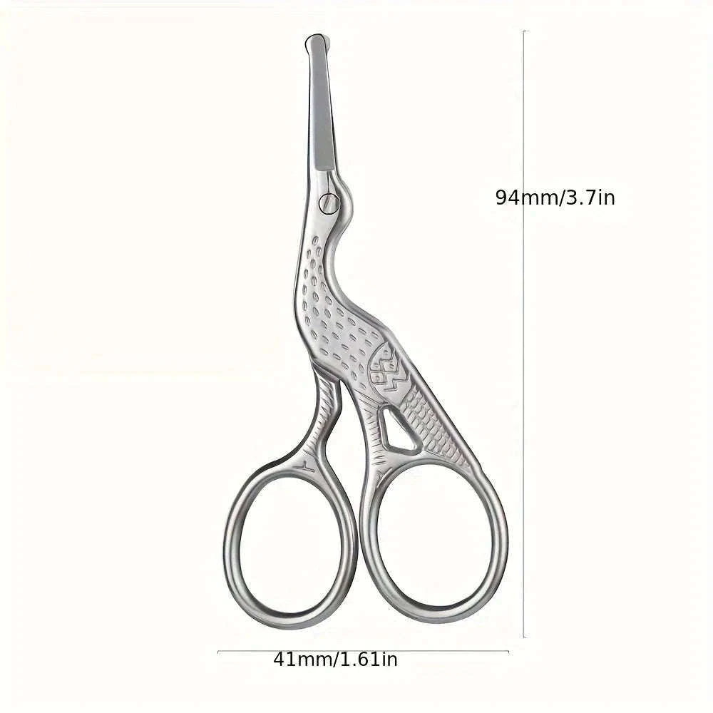 Round Head Stainless Steel Nose Hair Scissors-golden