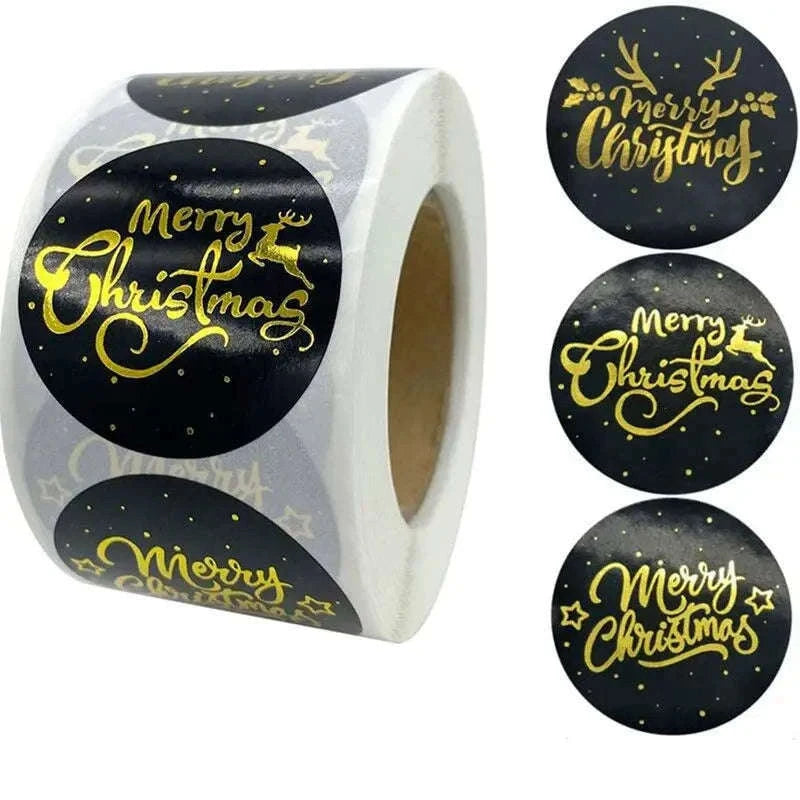 Round Kraft Thank You Stickers, 500pcs Natural Paper Labels-2 / Other