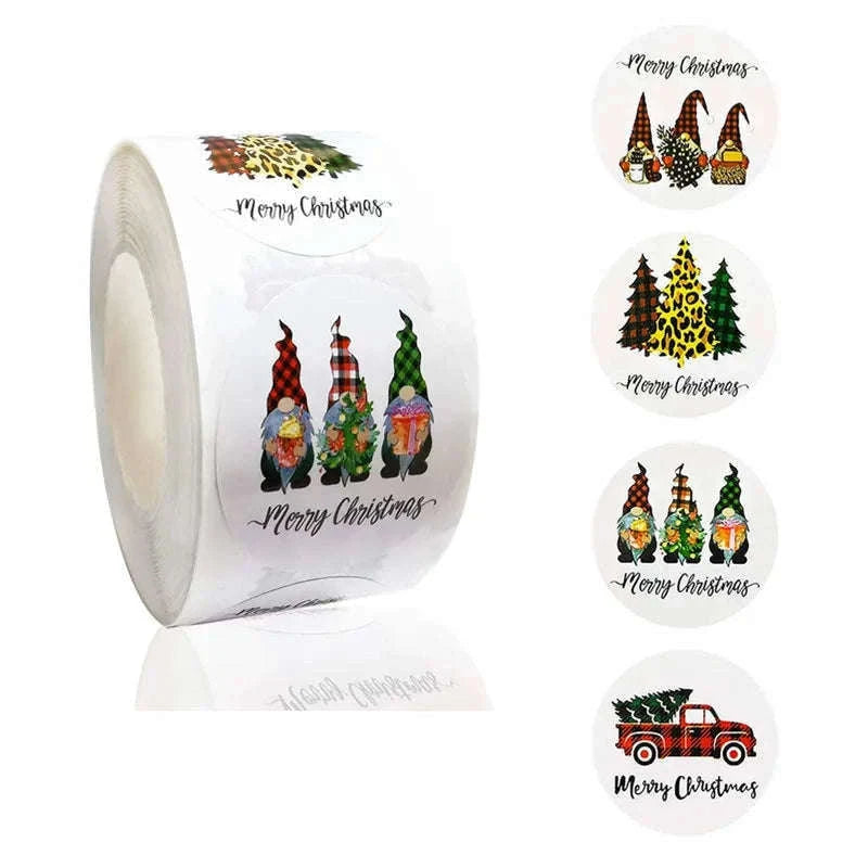 Round Kraft Thank You Stickers, 500pcs Natural Paper Labels-2 / Other
