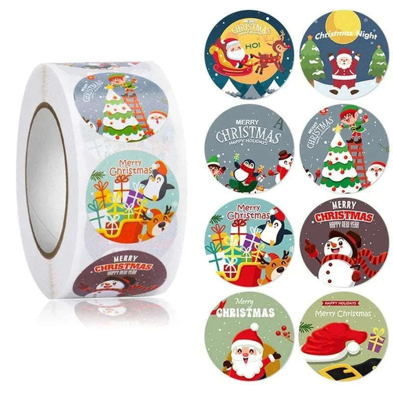 Round Kraft Thank You Stickers, 500pcs Natural Paper Labels-2 / Other
