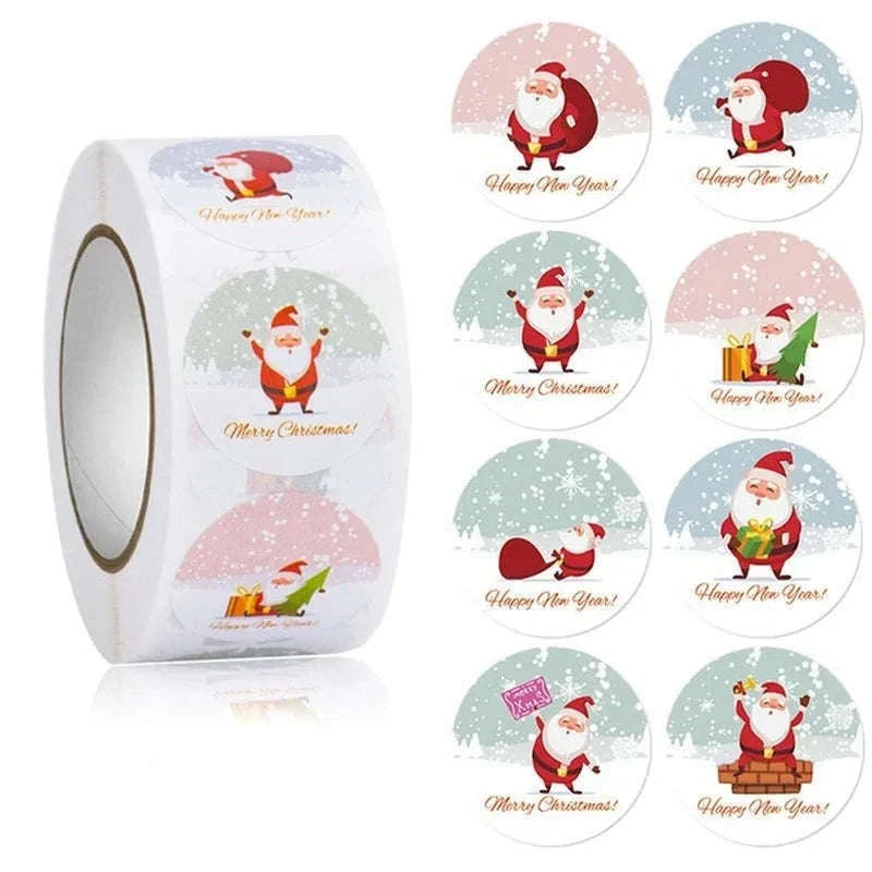 Round Kraft Thank You Stickers, 500pcs Natural Paper Labels-2 / Other