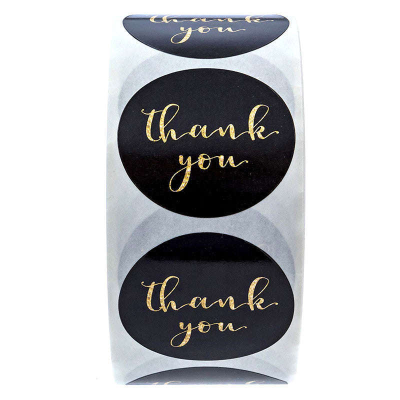 Round Kraft Thank You Stickers, 500pcs Natural Paper Labels-2 / Other