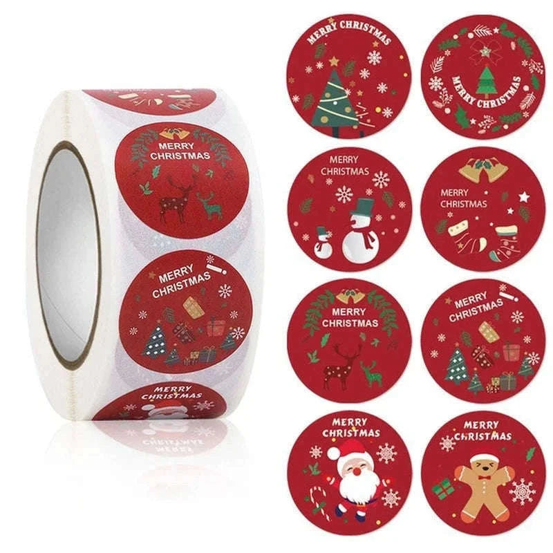 Round Kraft Thank You Stickers, 500pcs Natural Paper Labels-2 / Other