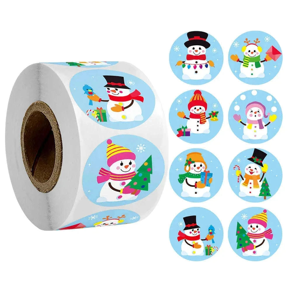 Round Kraft Thank You Stickers, 500pcs Natural Paper Labels-2 / Other