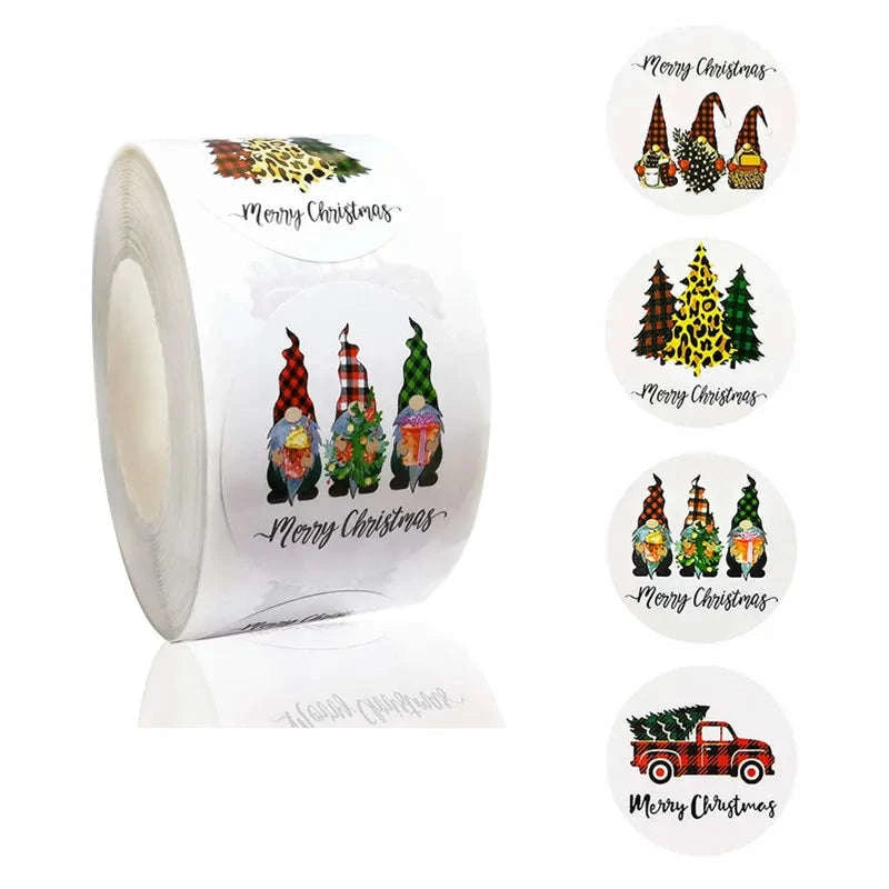 Round Kraft Thank You Stickers – 500pcs Natural Paper Labels-2 / Other