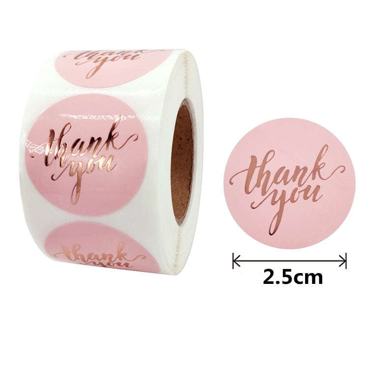 Round Kraft Thank You Stickers, 500pcs Natural Paper Labels-2 / Other