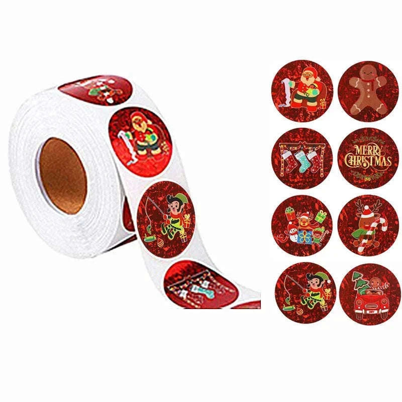 Round Kraft Thank You Stickers, 500pcs Natural Paper Labels-2 / Other