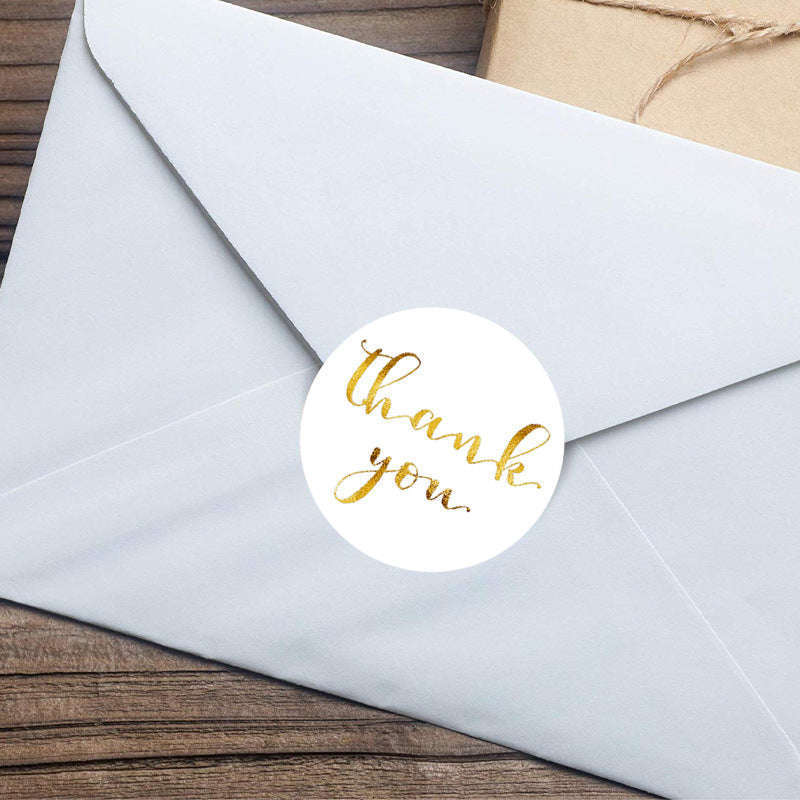 Round Kraft Thank You Stickers, 500pcs Natural Paper Labels-2 / Other