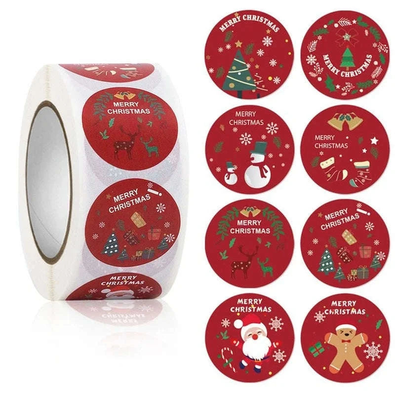 Round Kraft Thank You Stickers – 500pcs Natural Paper Labels-2 / Other