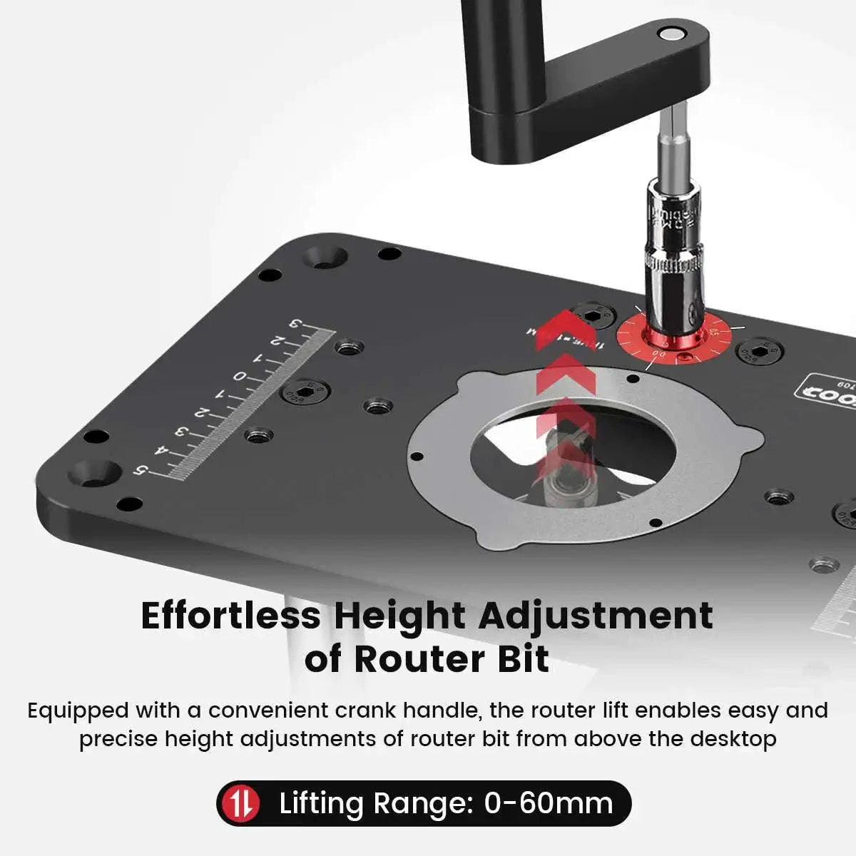 Router Lift for 65mm/69mm Wood Router Table Setup with Plate-gd709a-65 / Germany