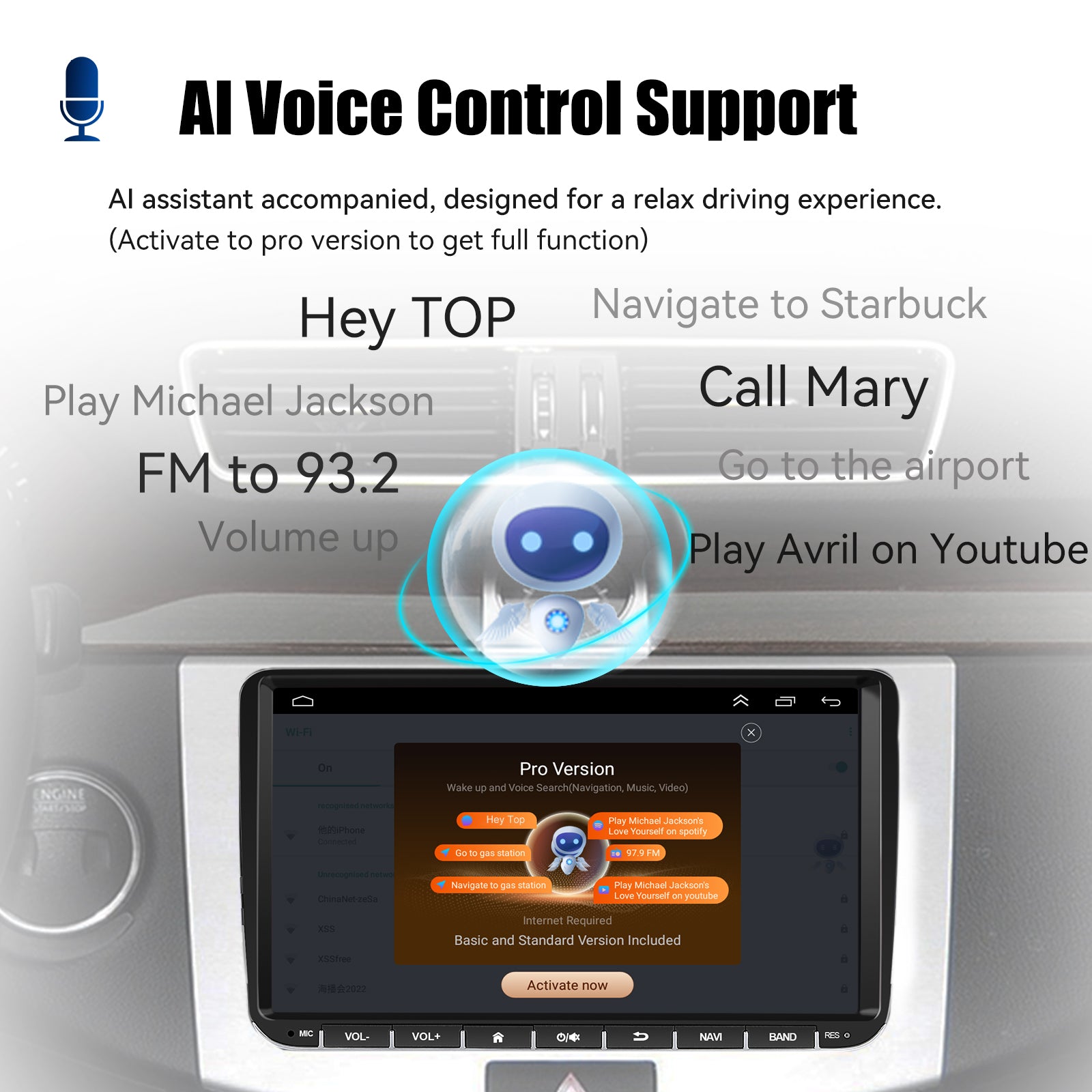 9" Android 14 4G+64G Wireless Carplay Car Stereo GPS NAVI WIFI RDS FM BT EQ for VW Golf 5 6 Passat Polo Touran Tiguan Caddy EOS