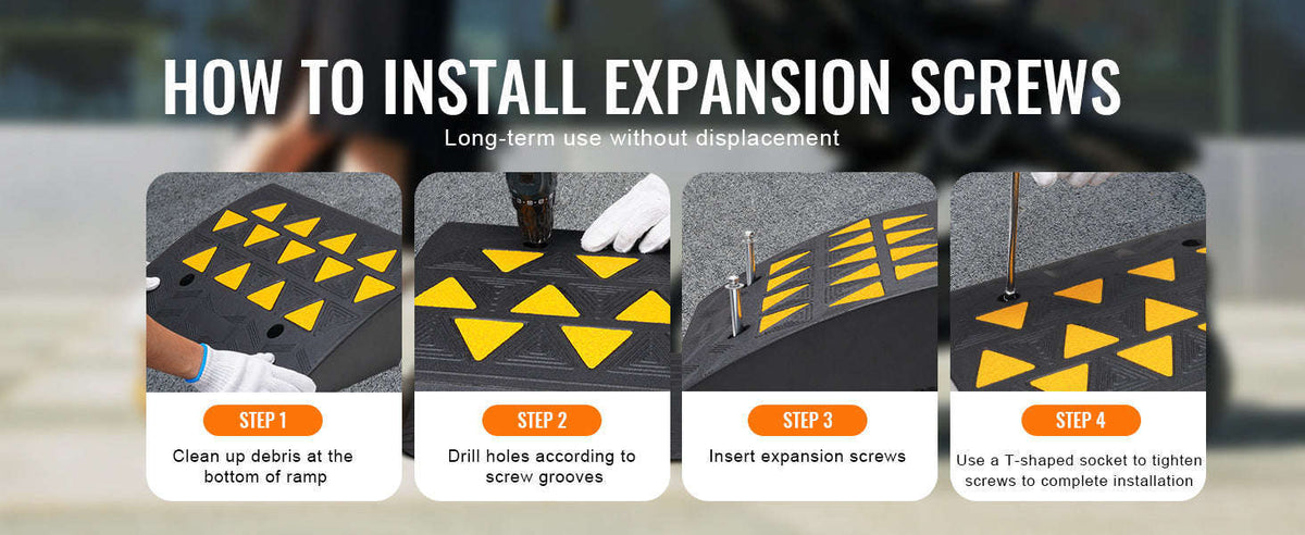 Rubber Curb Ramp Threshold Driveway Ramp-1pc 19.7x11.8x4.1in / United States