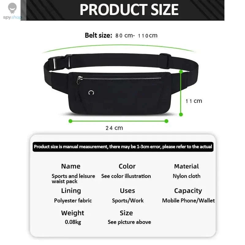 Running Waist Bag Sports Belt Pouch Mobile Phone Bag-Orange