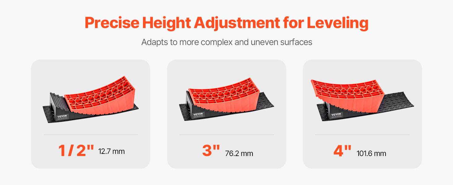 RV Camper Levelers Kit with Anti-Slip Mats, Bag & Level Tool-United States