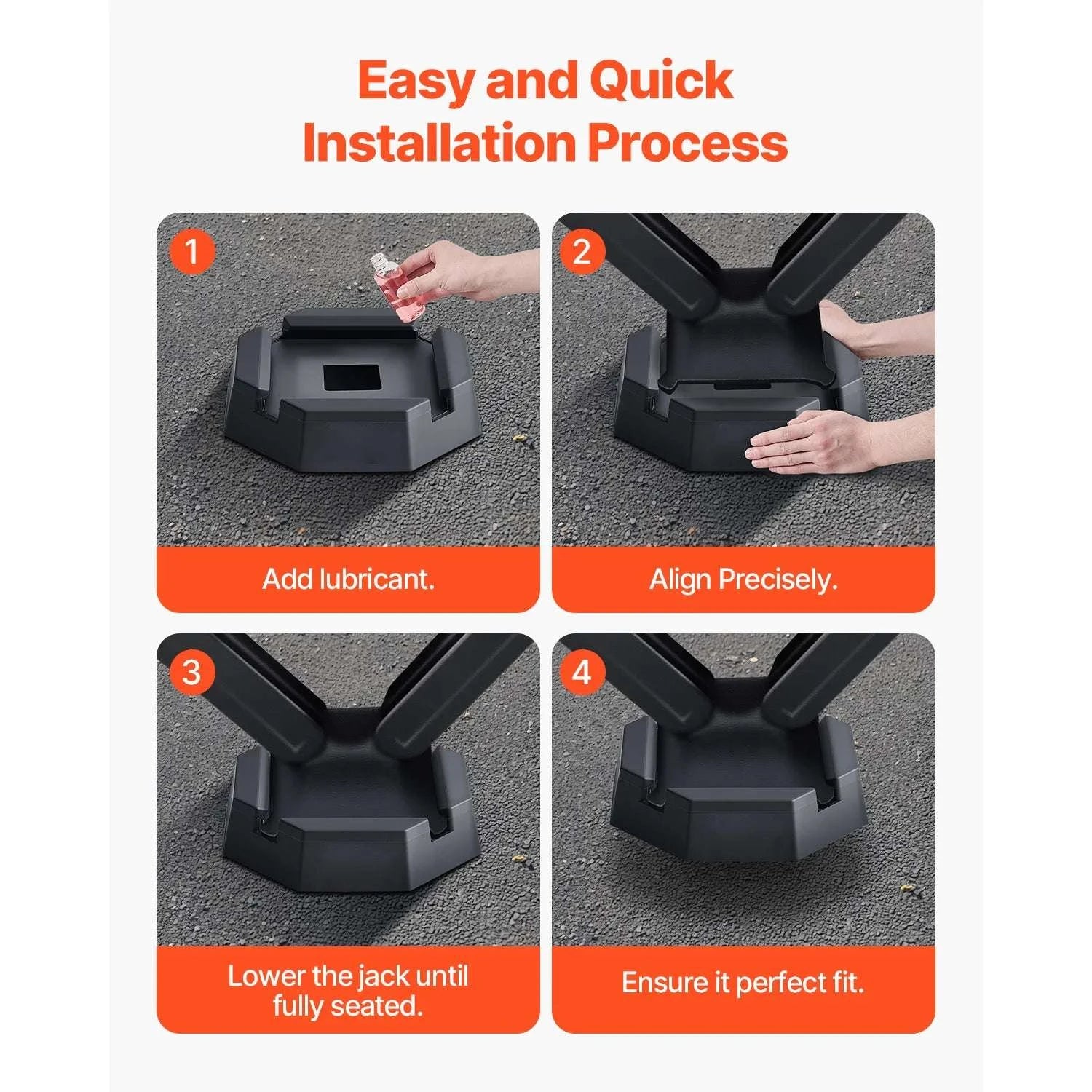 RV Leveling Pads 4-Pack Rubber Jack Pads for Stable Parking-Scissor Jack Feet / CZECH REPUBLIC