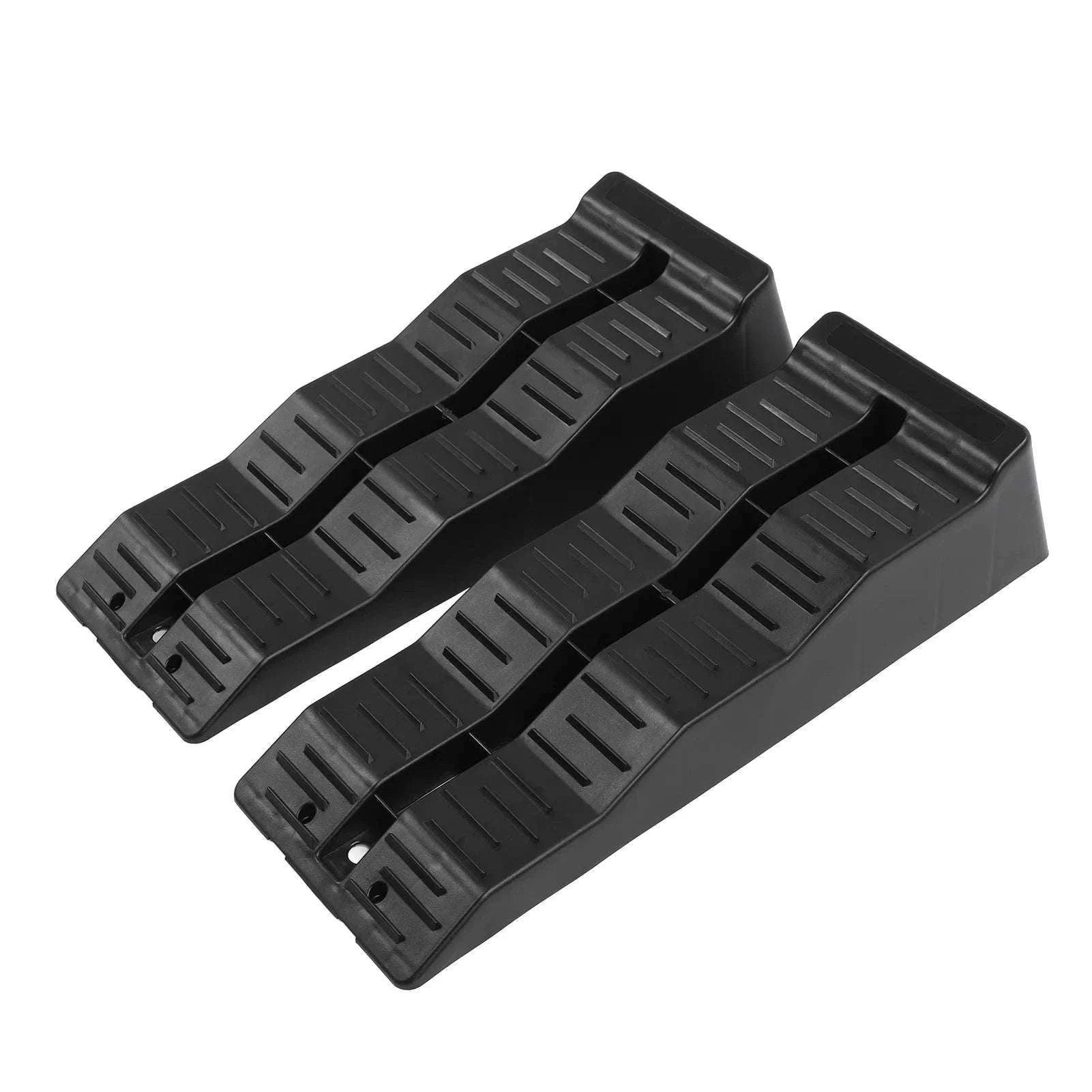 RV Leveling Ramps Blocks 3-Step 11000LBS Load Capacity Wheel Chock for Travel Trailer Camper Truck-black