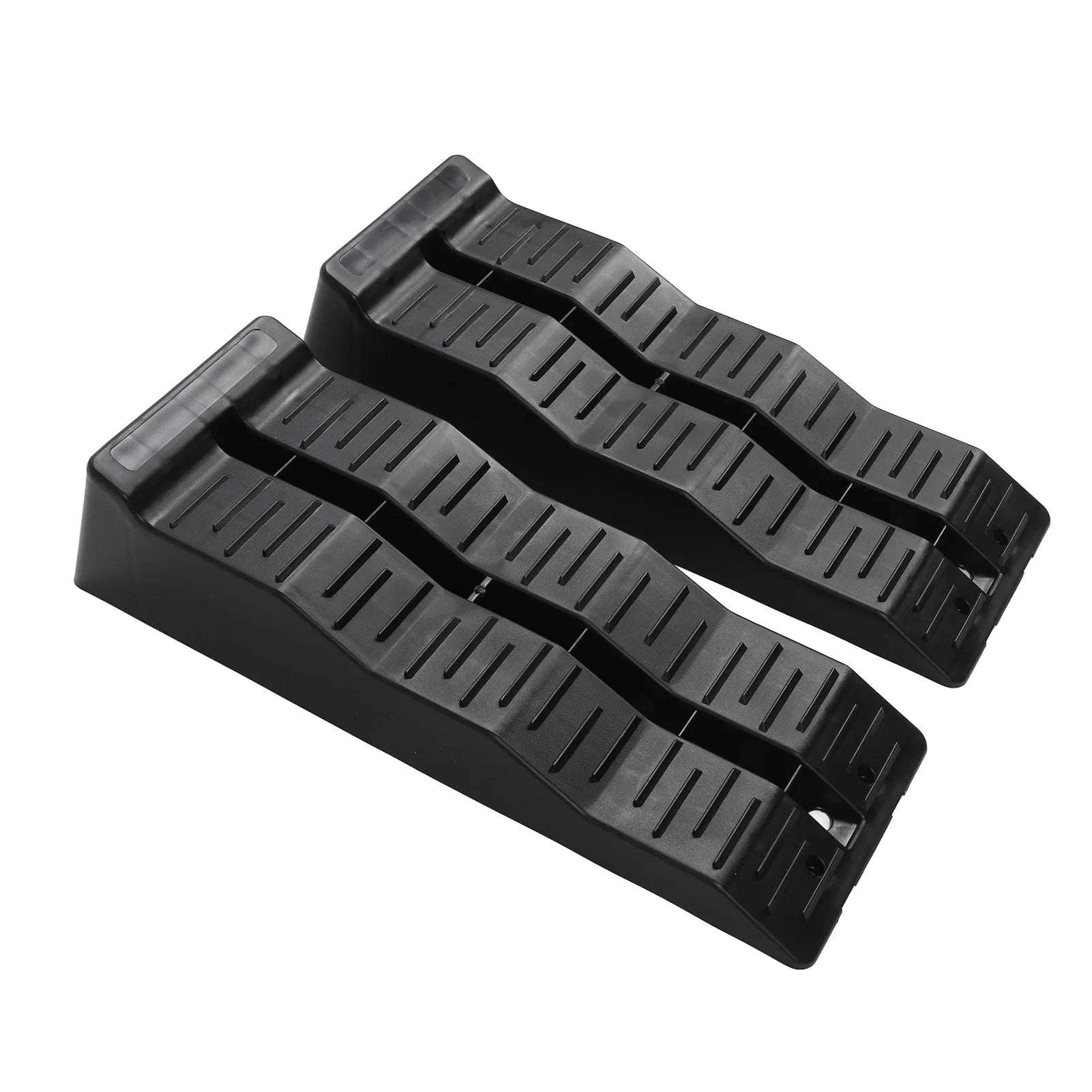 RV Leveling Ramps Blocks 3-Step 11000LBS Load Capacity Wheel Chock for Travel Trailer Camper Truck-black
