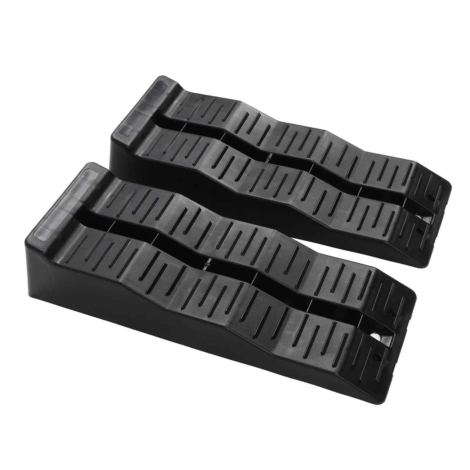 RV Leveling Ramps Blocks 3-Step 11000LBS Load Capacity Wheel Chock for Travel Trailer Camper Truck-black