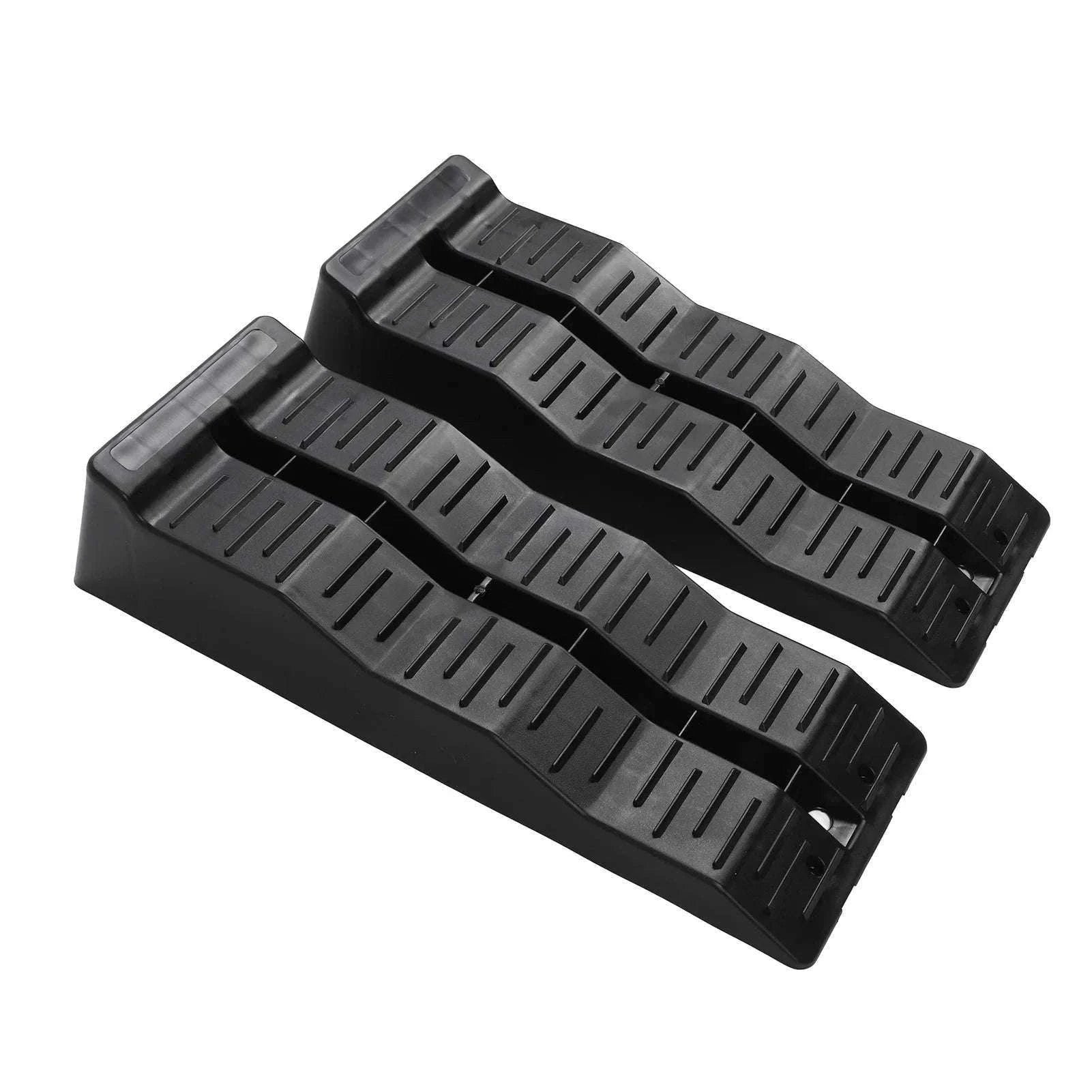 RV Leveling Ramps Blocks 3-Step 11000LBS Load Capacity Wheel Chock for Travel Trailer Camper Truck-black