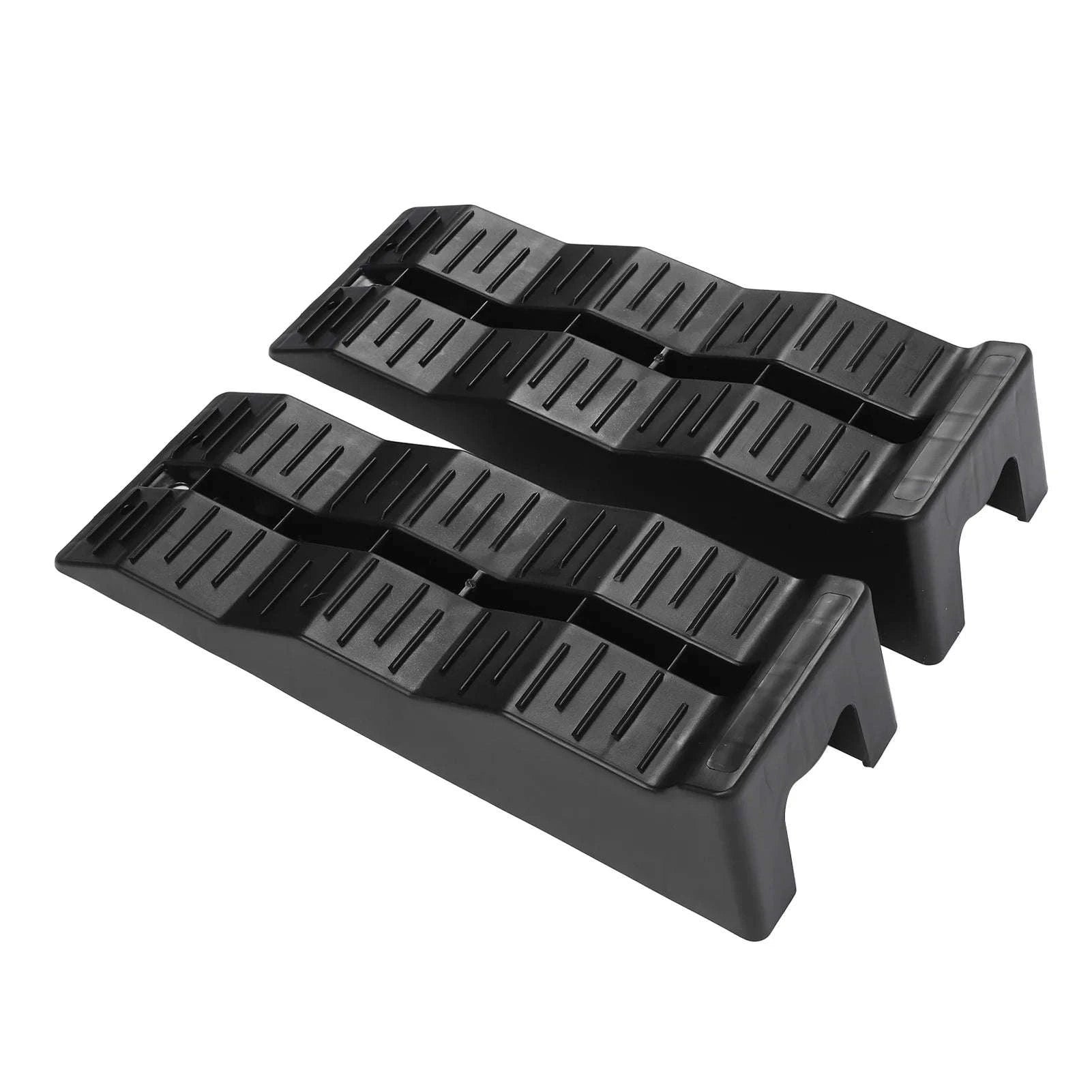 RV Leveling Ramps Blocks 3-Step 11000LBS Load Capacity Wheel Chock for Travel Trailer Camper Truck-black