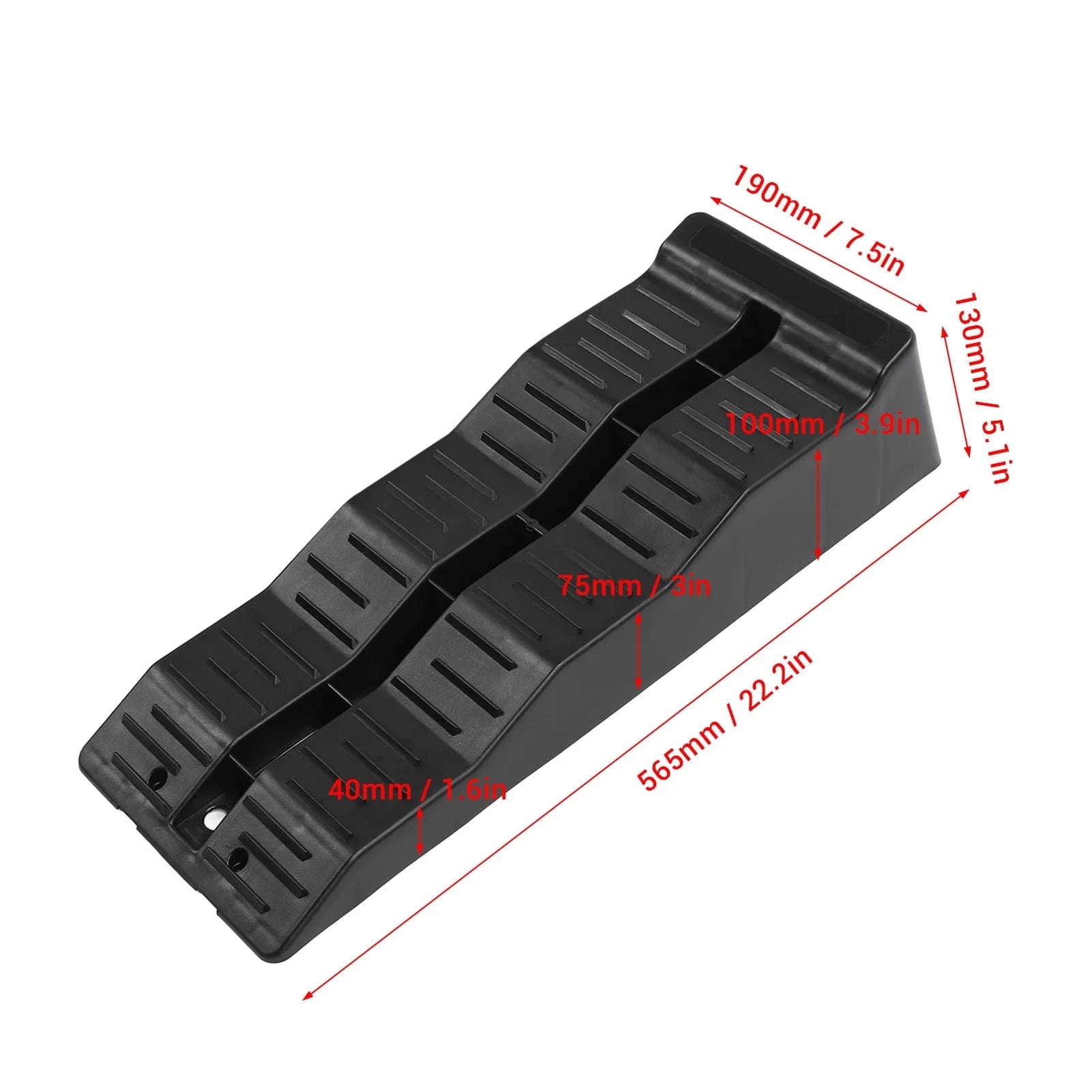RV Leveling Ramps Blocks 3-Step 11000LBS Load Capacity Wheel Chock for Travel Trailer Camper Truck-black