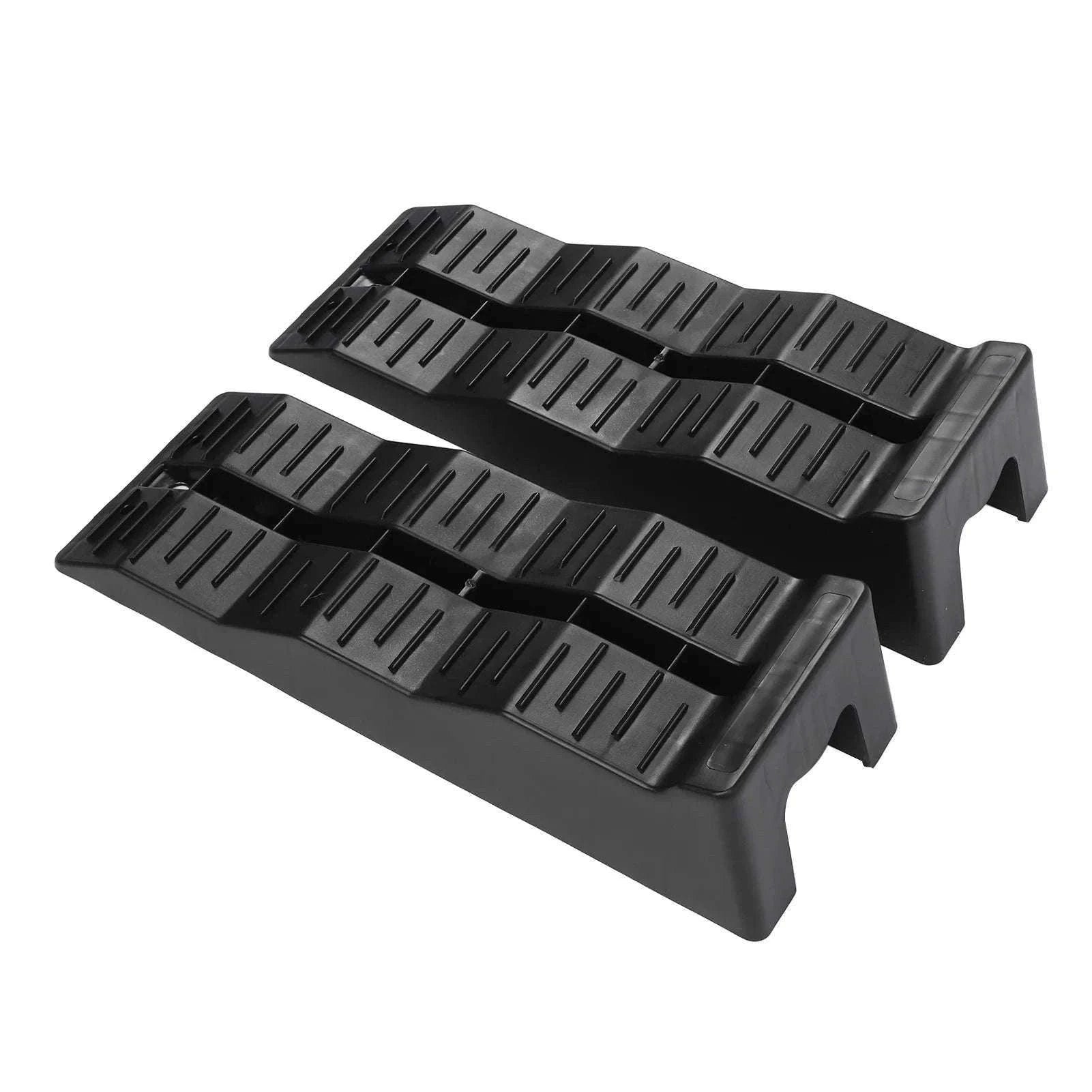 RV Leveling Ramps Blocks 3-Step 11000LBS Load Capacity Wheel Chock for Travel Trailer Camper Truck-black