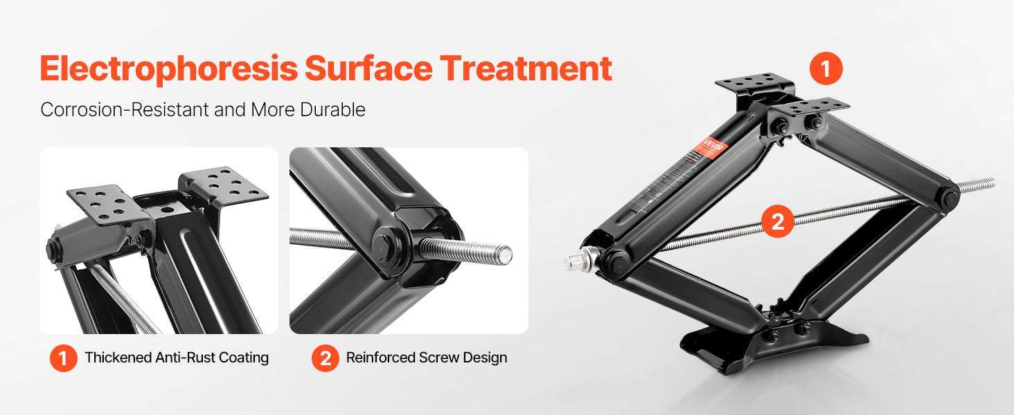 RV Scissor Jacks Set of 4 Heavy Duty Stabilizer with Level-6500lbs / CZECH REPUBLIC