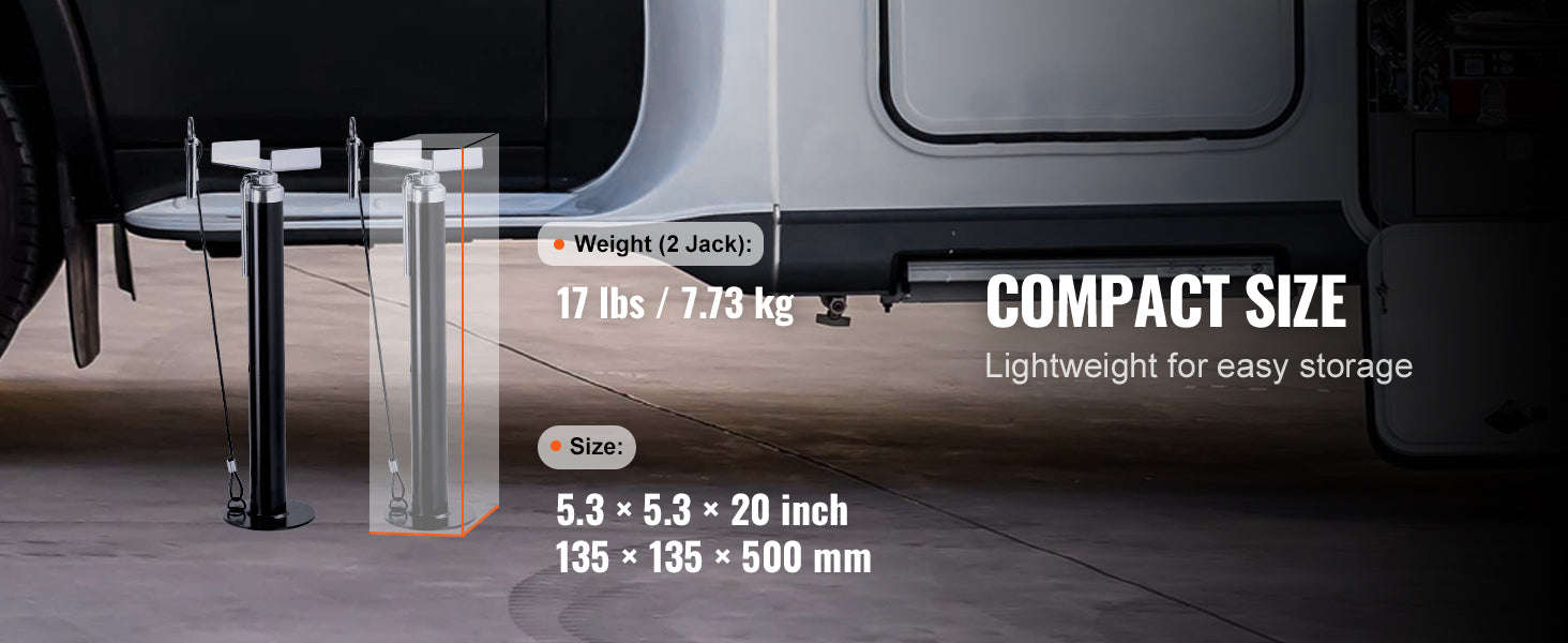 RV Slide Out Support Jacks 5000 lbs Capacity, Adjustable 20-48 in, 2-Pack-RV / United States