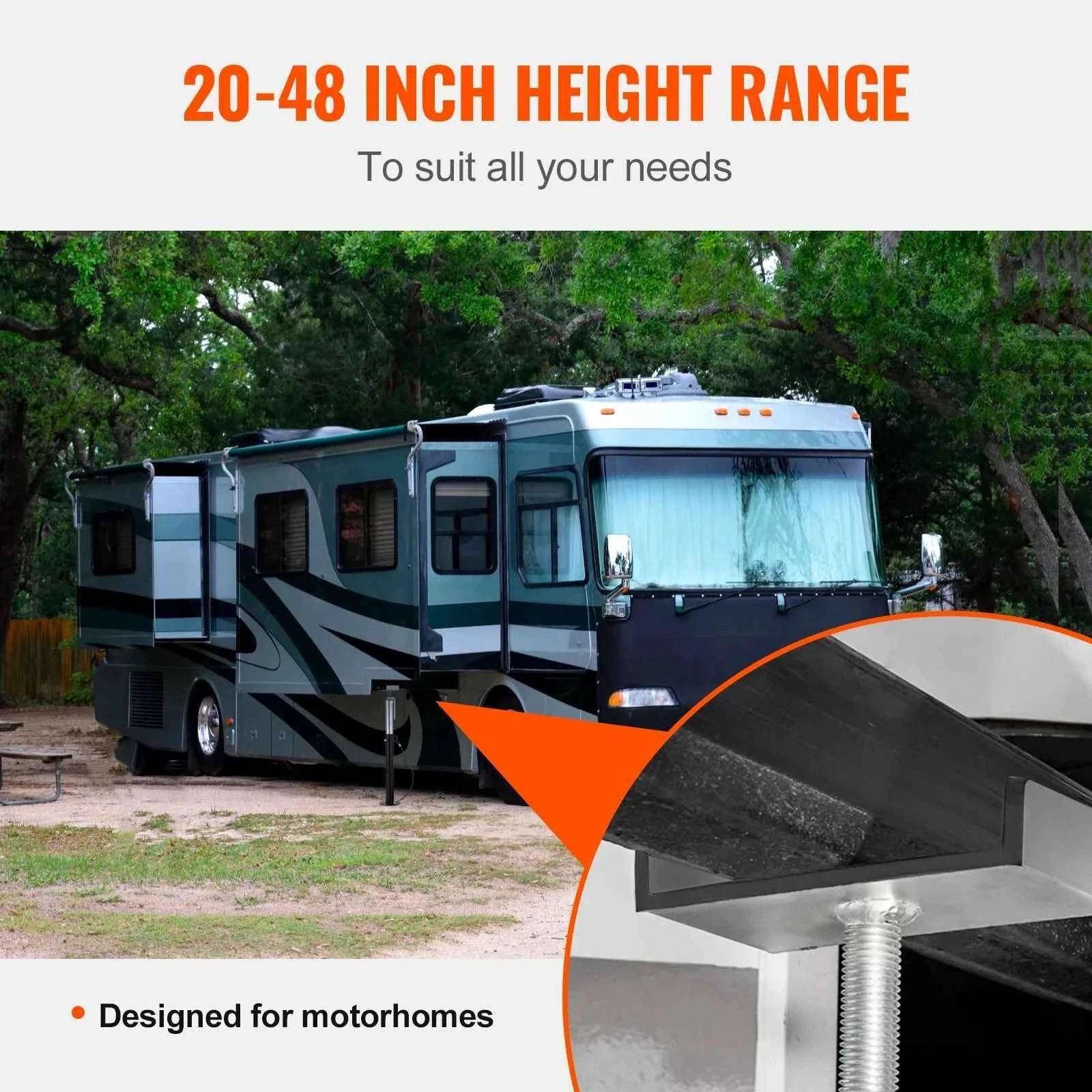 RV Slide Out Support Jacks 5000 lbs Capacity, Adjustable 20-48 in, 2-Pack-RV / United States