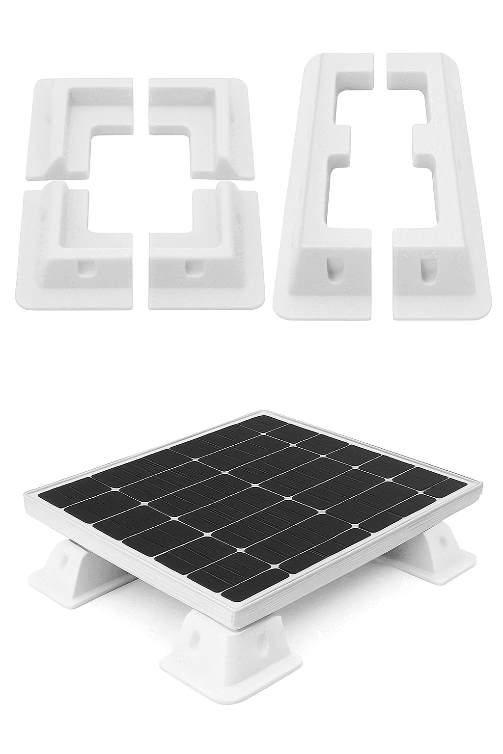 RV Solar Mounting Bracket Drill-Free Corner Kit-Black Corner Bracket