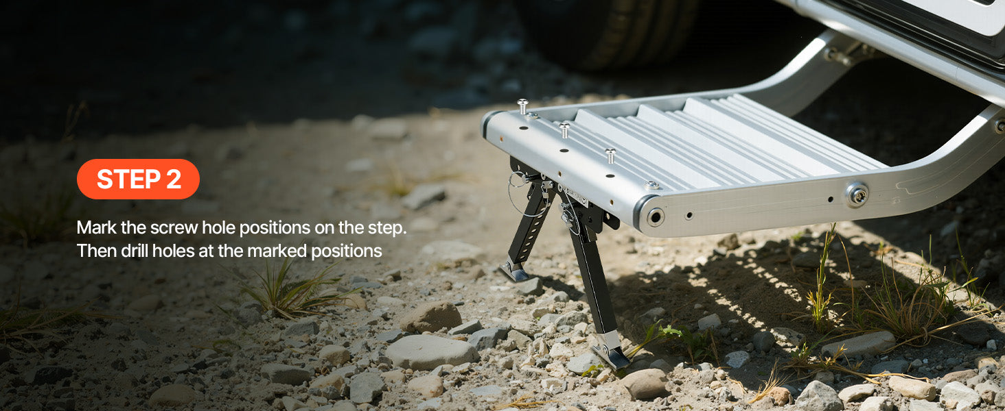 RV Step Stabilizer Height Adjustable Camper Stair Stabilizer for 5th Wheels and Travel Trailers
