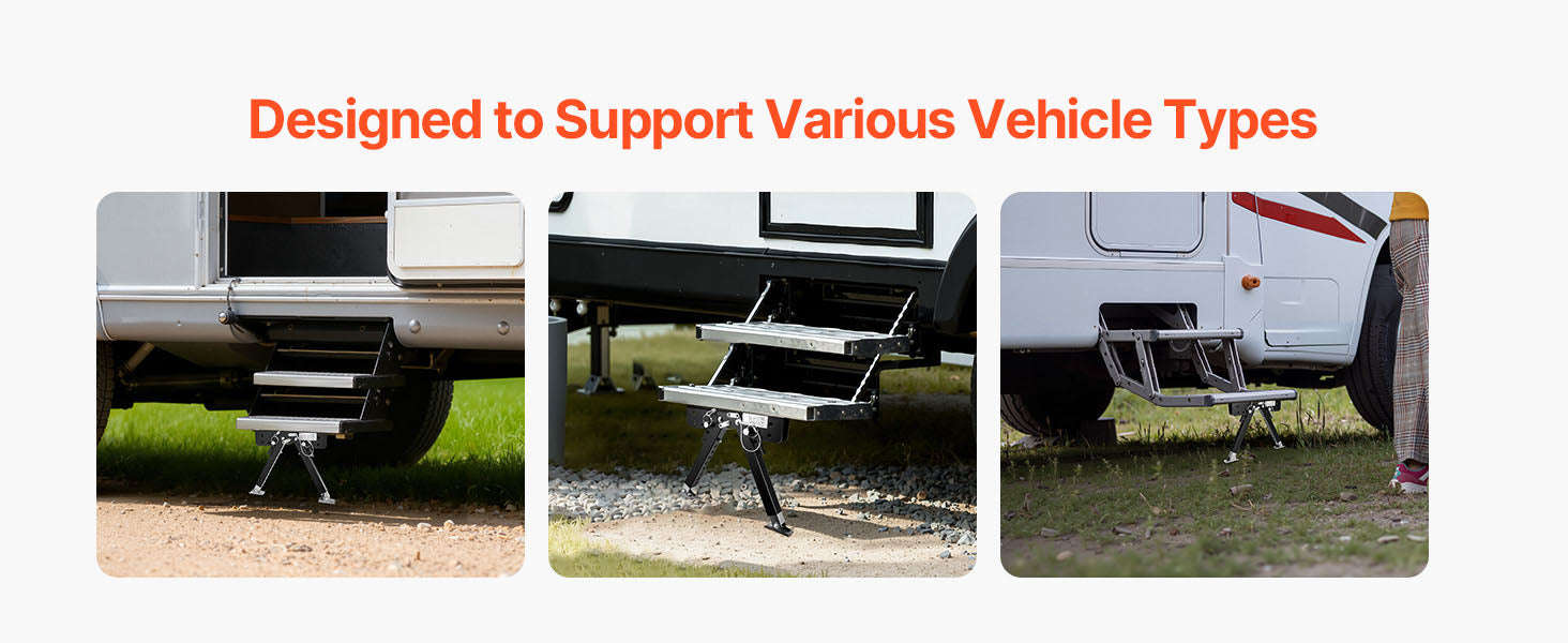 RV Step Stabilizer Height Adjustable Camper Stair Stabilizer for 5th Wheels and Travel Trailers-3-15inch / United States