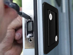 RV Trailer Camper Entry Door Lock Replacement with Deadbolt-Black