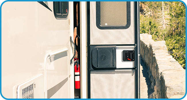 RV Trailer Camper Entry Door Lock Replacement with Deadbolt-Black