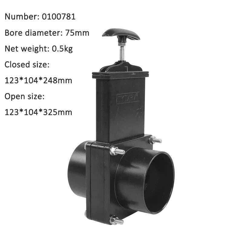 RV Waste Valve for Clean Water and Sewage Tanks-75MM