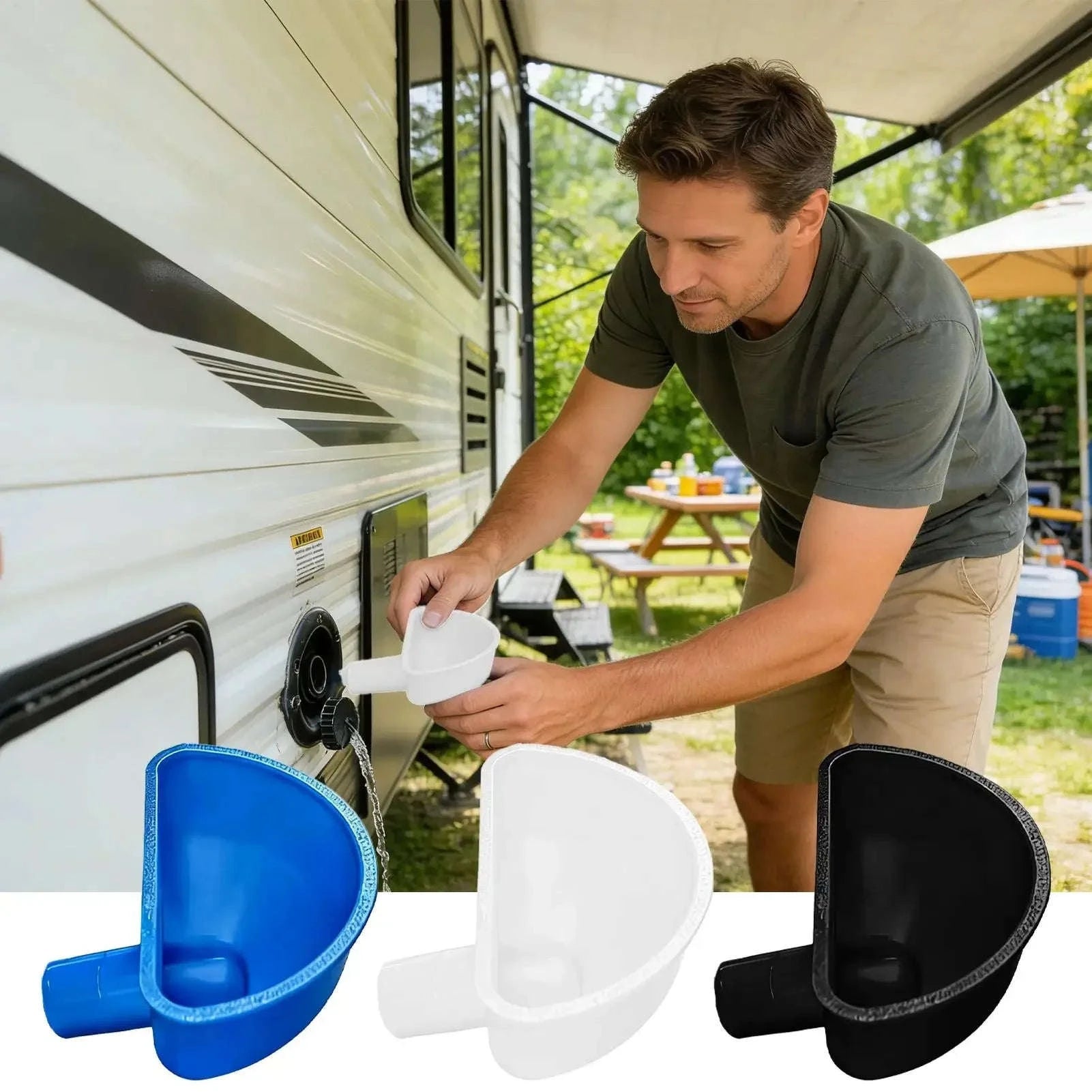 RV Water Tank Filling Funnel-Blue / Germany