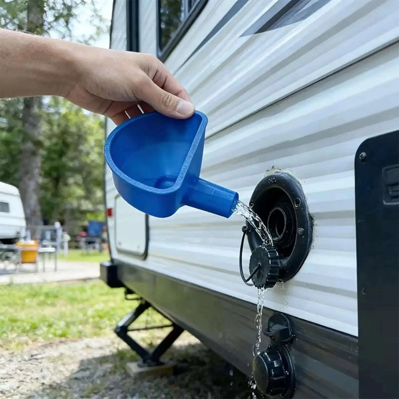 RV Water Tank Filling Funnel-Blue / Germany