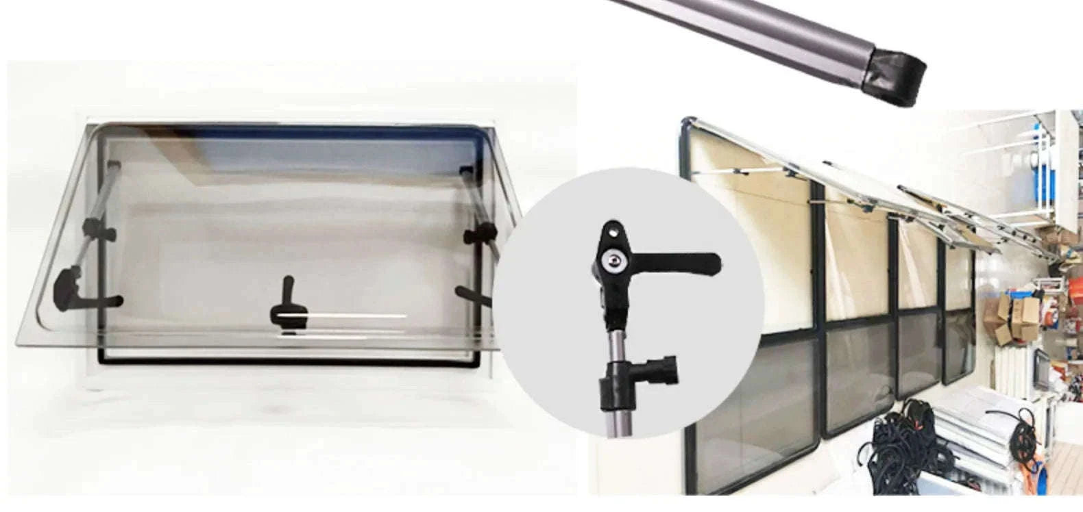 RV Window Support Rod Aluminum Alloy Telescopic 1 Pair-310mm
