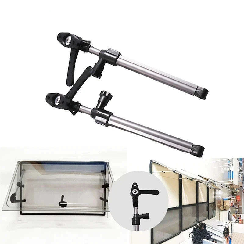 RV Window Support Rod Aluminum Alloy Telescopic 1 Pair-310mm