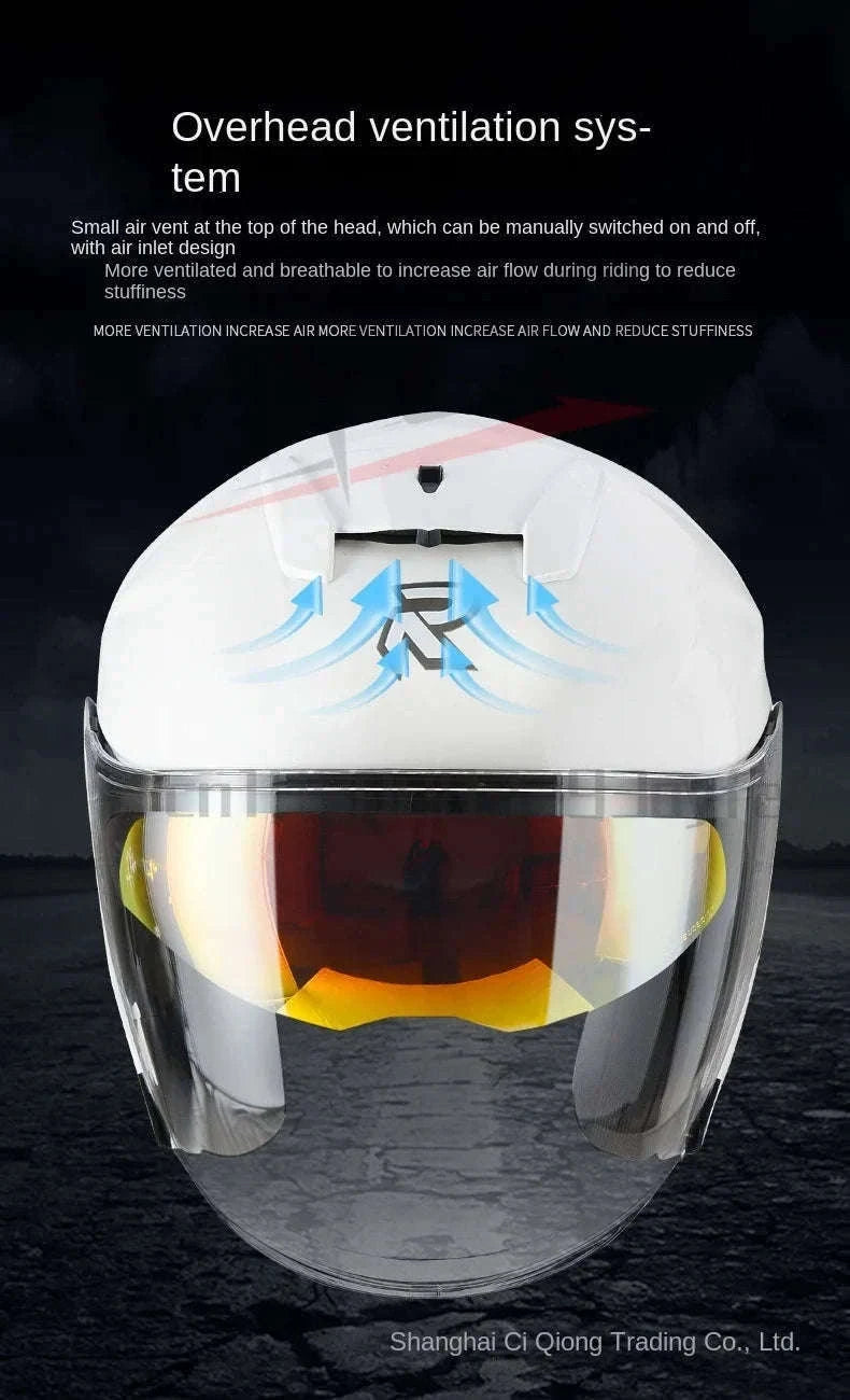 Ryzen RO-5 Unisex Half Motorcycle Helmet-RO-5-K / XL