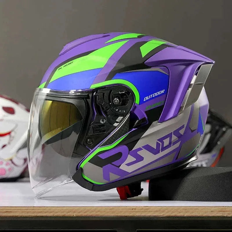 Ryzen RO-5 Unisex Half Motorcycle Helmet-RO-5-K / XL
