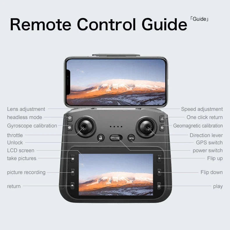 S-X1 MAX GPS Drone with 4K Gimbal Camera and Display Remote-S-X1 Black