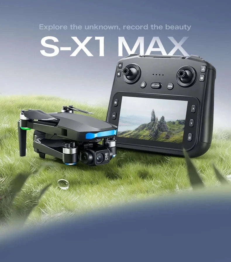 S-X1 MAX GPS Drone with 4K Gimbal Camera and Display Remote-S-X1 Black