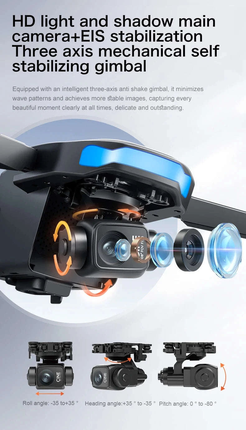 S-X1 MAX Professional GPS Drone with 4K Gimbal Camera-S-X1 Black