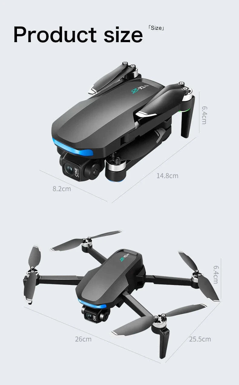 S-X1 MAX Professional GPS Drone with 4K Gimbal Camera-S-X1 Black