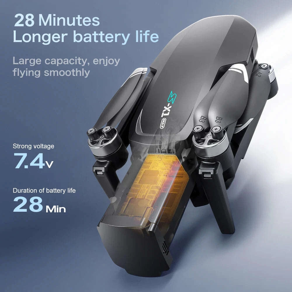 S-X1 MAX Professional GPS Drone with 4K Gimbal Camera-S-X1 Black