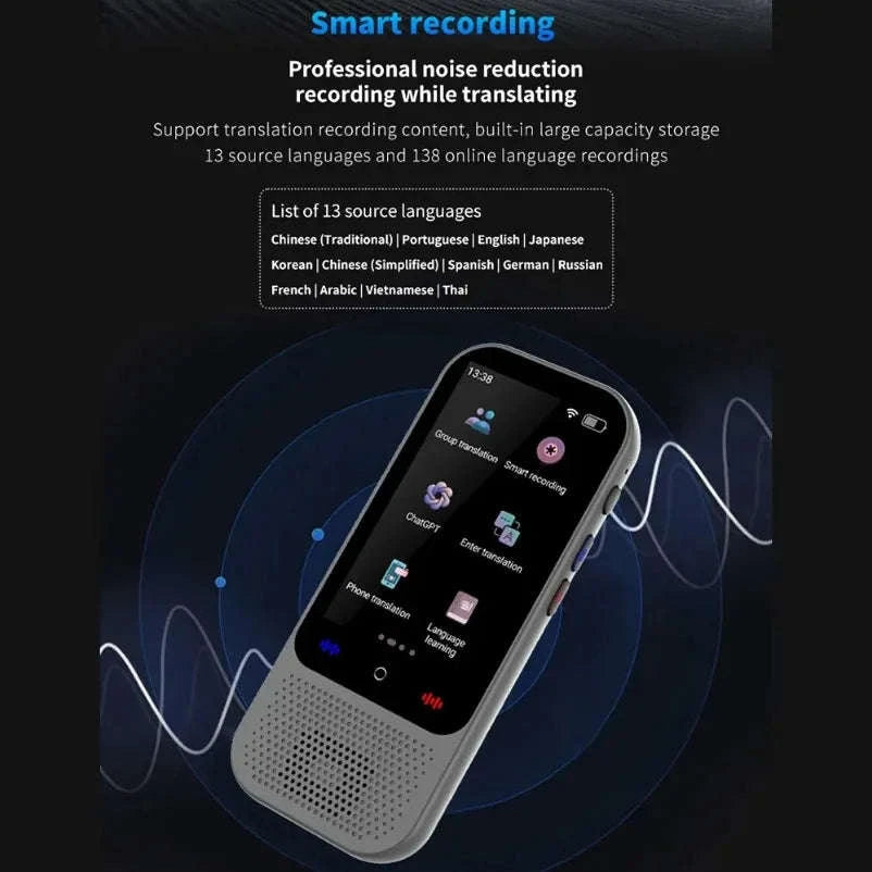 S80 Pro AI Language Translator with 138 Languages and Photo Translation-S80Pro